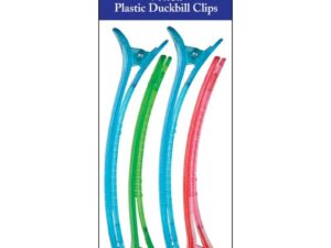 Diane Duckbill Clips, Plastic, Assorted Colours, 4 inch, 4/Pack