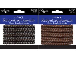 Diane Head & Pony Tail Holders – Braided, 8/Pack