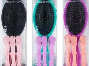 Beauty Topic Hair Detangler Brush & 3 Clips Set
