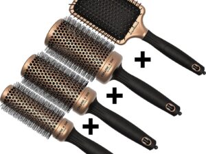 Olivia Garden Ceramic & Ion Thermal Luxe Limited Edition Brush Set: 4 Brushes