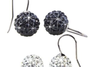 Blomdahl Titanium Earrings – Crystal Ball Pendant