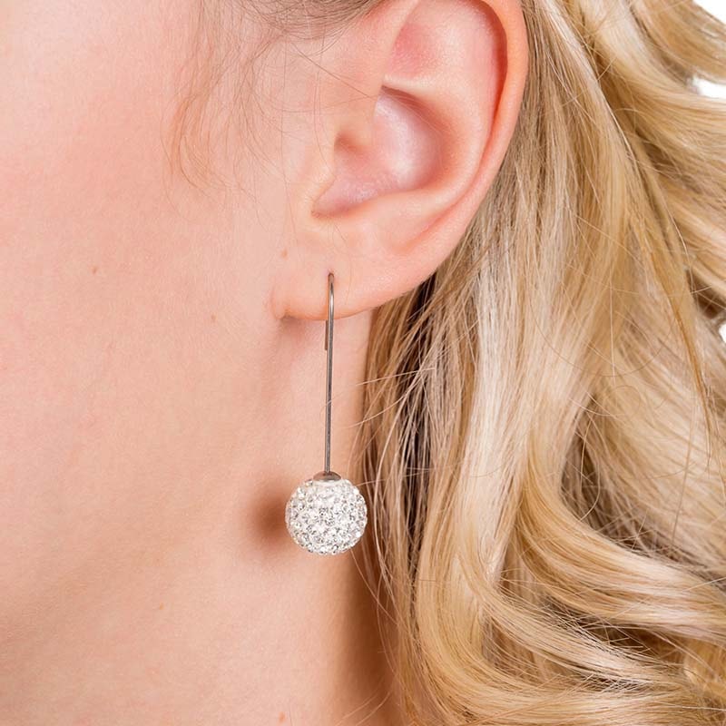 Blomdahl Titanium Earrings – Crystal Ball Straight - Image 2