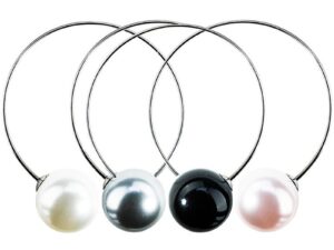 Blomdahl Titanium Earrings – Half Sleeper, Swarovski Crystal Pearls