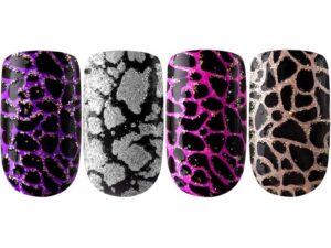 Dashing Diva Crackle Metallic Nails, 120/Box, 12 Sizes