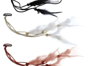Leather Clip-in Hair Extensions Feathers on Clip
