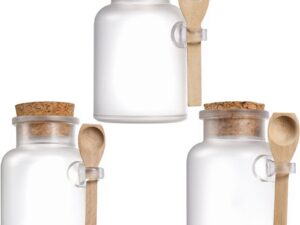 Qosmedix Jar Frosted with Cap & Spoon