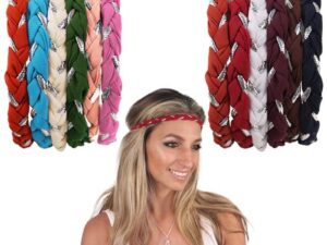 Headband Single Braided Silver Weave