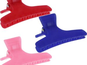 Butterfly Jaw Clips, Coloured, Large, 12/Bag