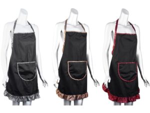 Apron Decorative Straps & Frill with Pocket