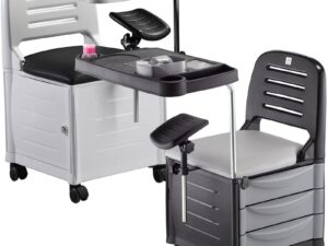 Stool Veneza Manicure/Pedicure, Tray, Legrest & Storage