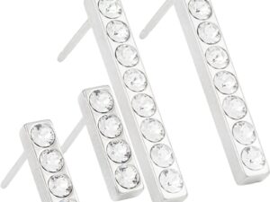 Blomdahl Natural Titanium Earrings – Brilliance Straight Crystal