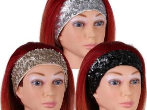 Headband Satin with Sequins