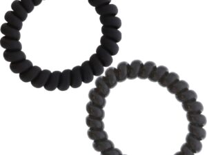 Hair Elastic Telephone Cord, Black, 5cm