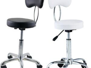Stool Wings K02, Chrome Base with Gas-Lift & Back