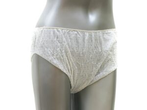 Disposable Women’s Shorts White with Dots, 6/Pack