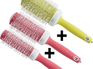 Olivia Garden Ceramic & Ion Thermal Haute Tropix Brush Set: 3 Brushes