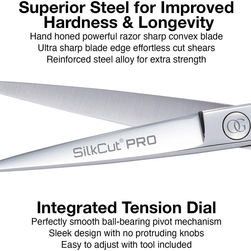 Olivia Garden SilkCut PRO Left-Handed Offset Collection: Scissor, Thinner & Case - Image 4