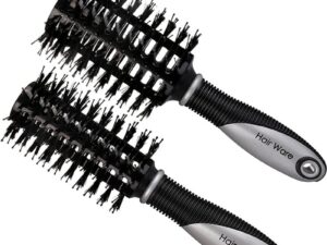 Hairware Silver & Black Vented Radial Porcupine Brush Collection