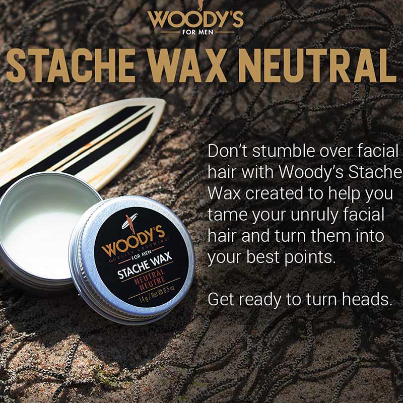 Woody’s for Men Stache Wax, 14g - Image 2