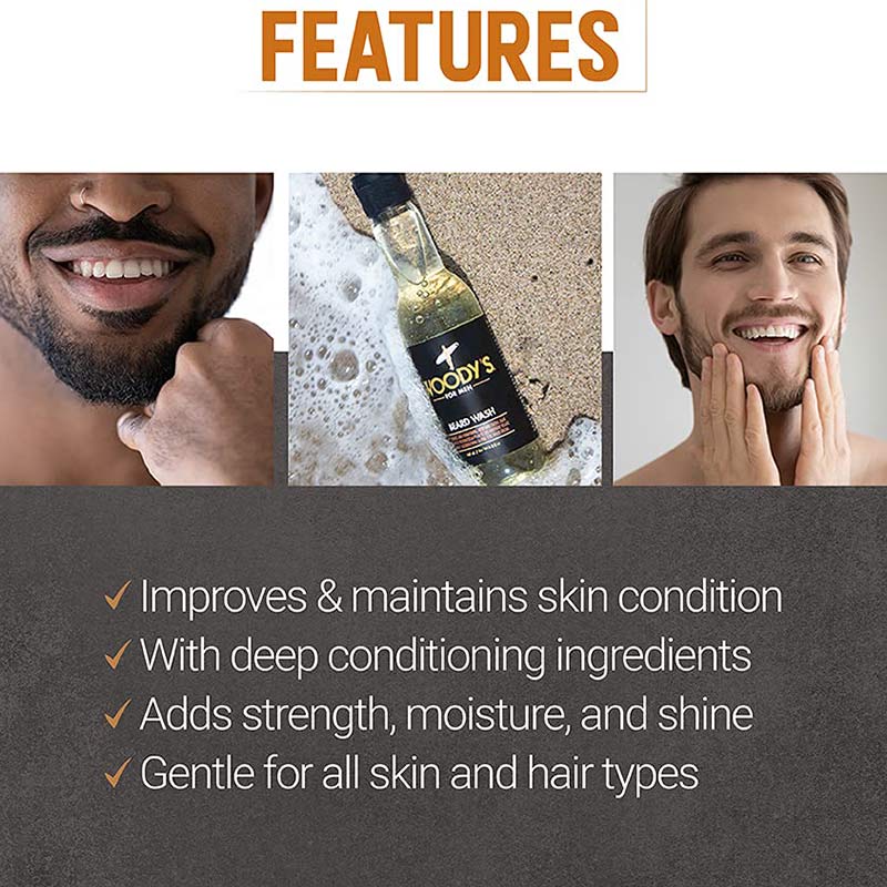 Woody’s for Men Beard Wash, 190ml - Image 4