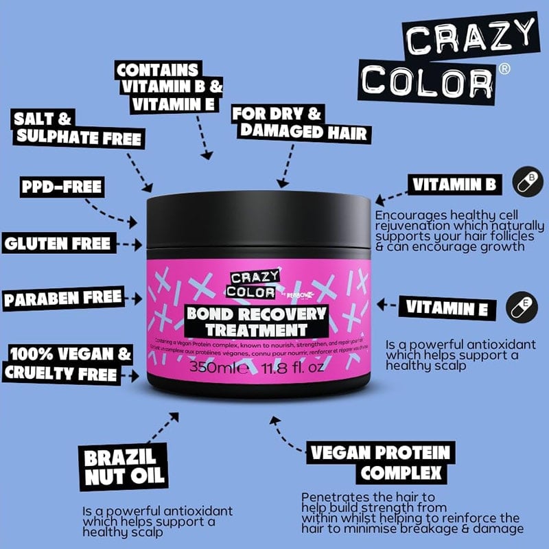 Crazy Color Bond Recovery Treatment, 350ml - Image 3