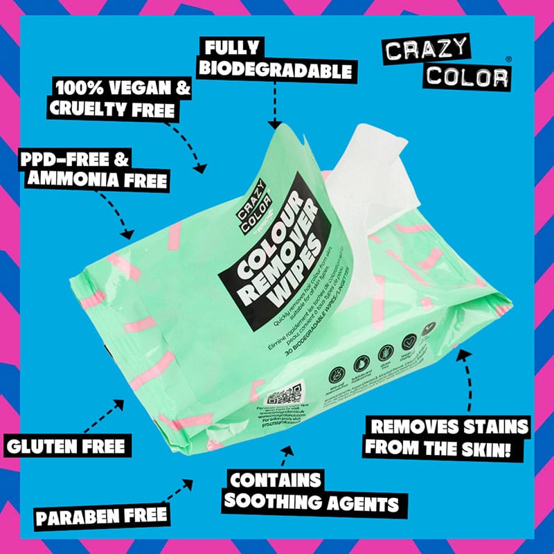 Crazy Color Colour Remover Wipes, 30/Pack - Image 3