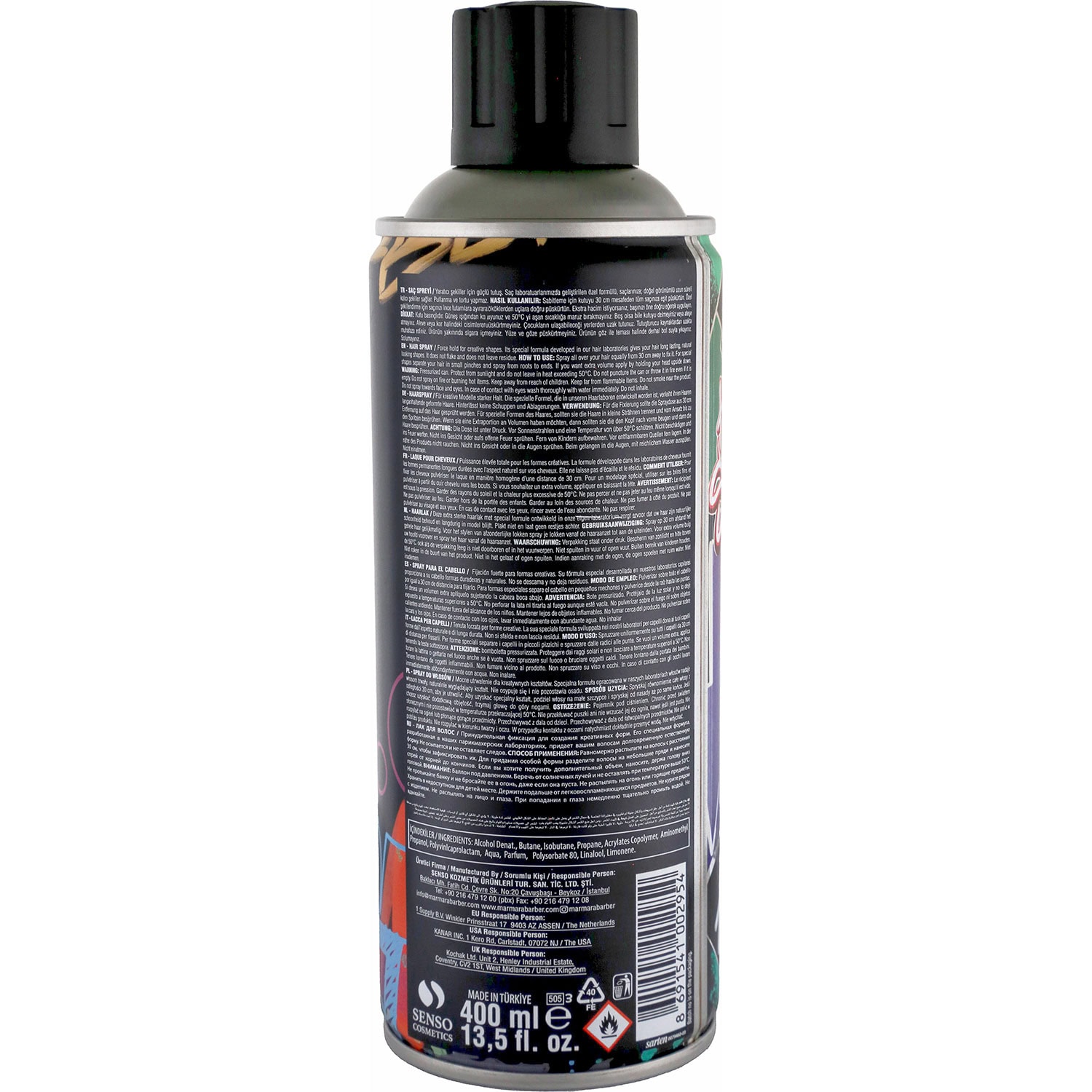 Barber Marmara Ultra Strong Control Hair Spray No. 16, 400ml - Image 2