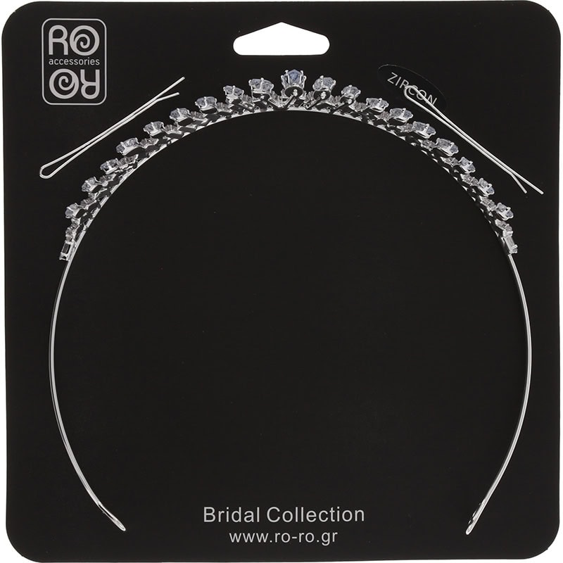 Bridal Headpiece Alice Band Crown with Zircon (2.2cm) - Image 2