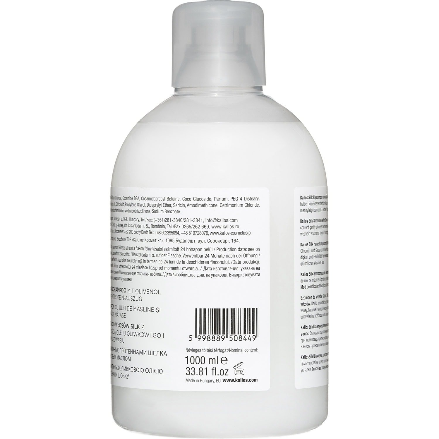 Kallos Silk Nourishing Shampoo with Olive Oil & Silk Protein, 1 Litre - Image 2