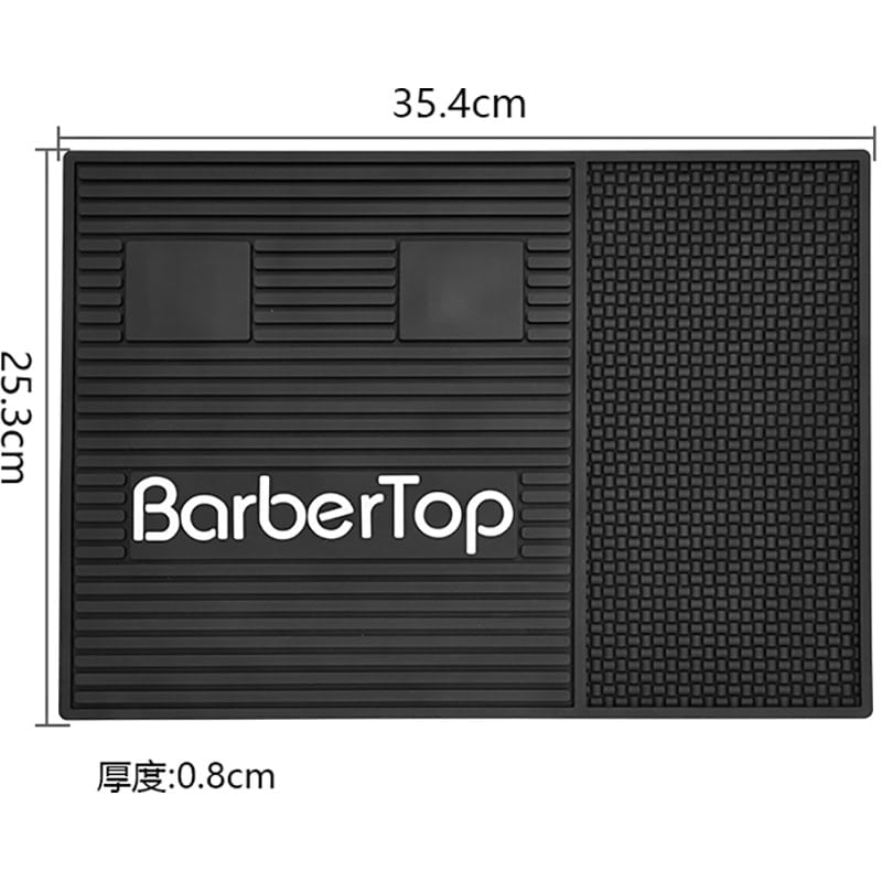 Heat Resistant BarberTop Silicone Mat for Tools, 2 Clipper Magnets, Black, 35.4 x 25.3cm - Image 8