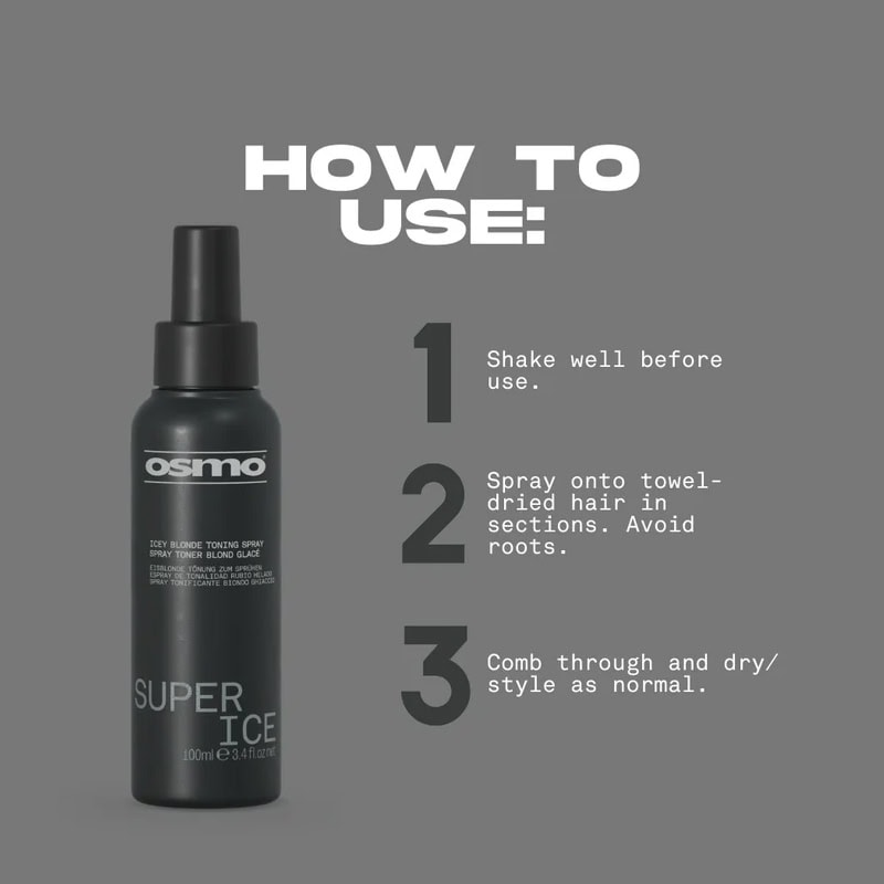 OSMO Super Ice Icey Blonde Toning Spray, 100ml - Image 4