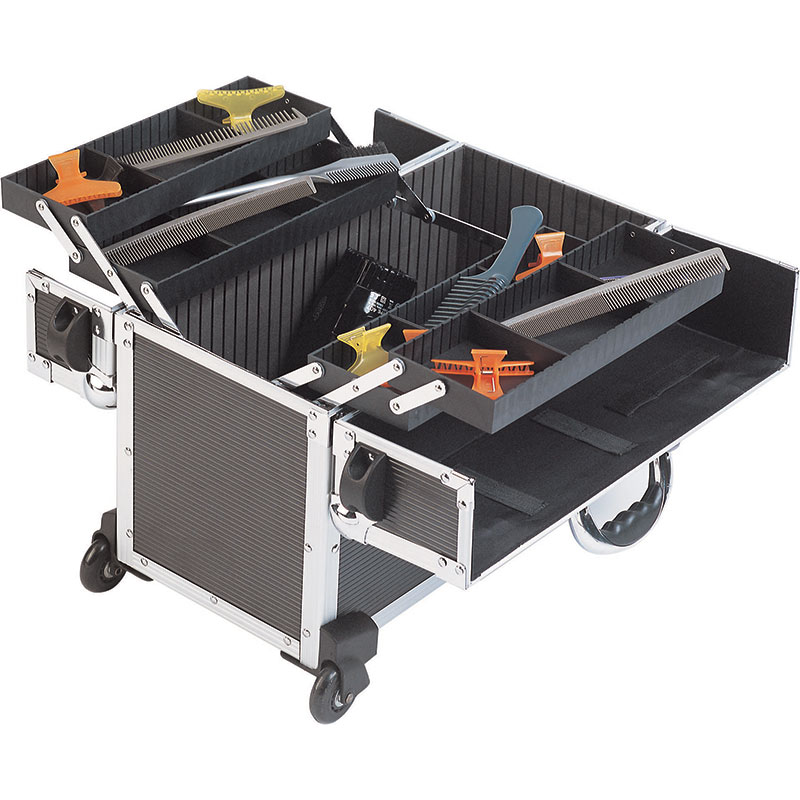 Beauty Aluminium Tool Case, Black & Silver, 1 Part, Empty - Image 2