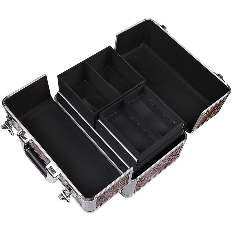 Beauty Aluminium Make-Up Case, Animal Print, 1 Part, Empty - Image 2