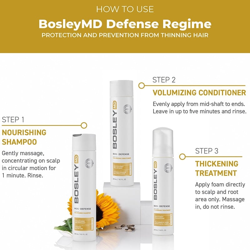 Bosley Defense for Coloured Normal to Fine Hair Thickening Treatment, 200ml - Image 3
