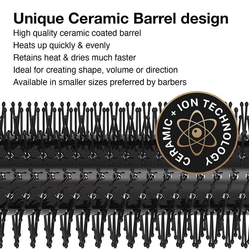 Olivia Garden OG Barber Brush Display: 12 Brushes & Stand - Image 3