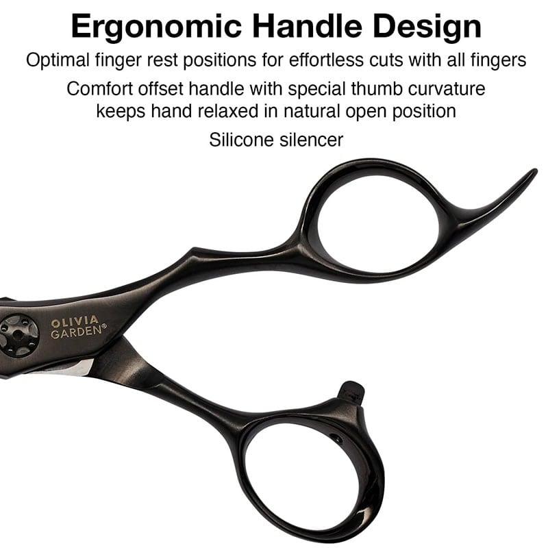 Olivia Garden OG Barber Black Titanium Coating Offset - Image 3