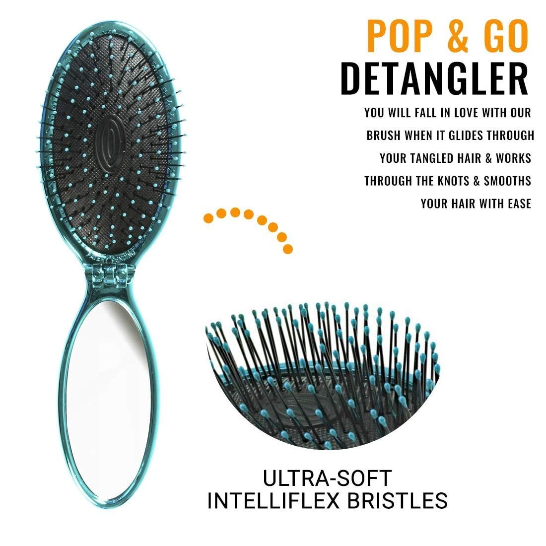 WetBrush Pop & Go Fold & Original Detangler Shiny Set, 2 Brushes - Image 8