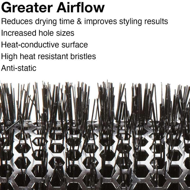 Olivia Garden ProThermal Soft White Bristles Brush Display: 5 Brushes & Basket - Image 2