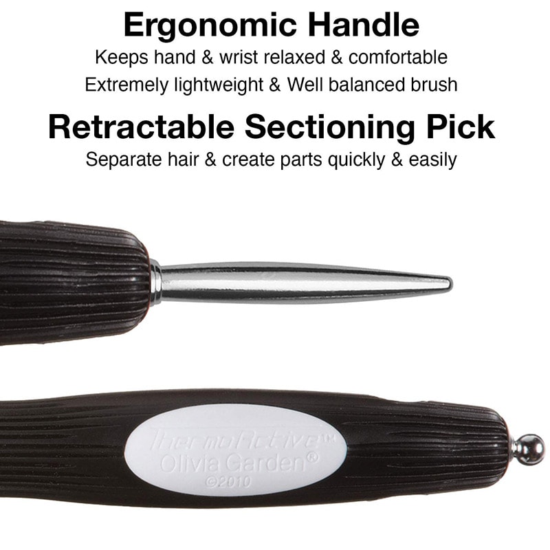 Olivia Garden ThermoActive Ionic Boar Combo Vented Brush Collection - Image 4